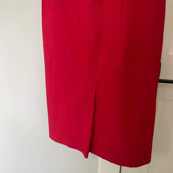 Bettie Page Retro Pinup Girl 1950’s Red Wiggle Dress Vintage Inspired - Picture 7 of 13